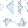 Оригами схема Голубь