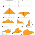 Оригами схема Самолет