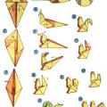 Оригами схема Петух