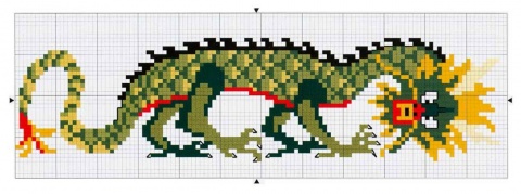 Дракон схема вышивки