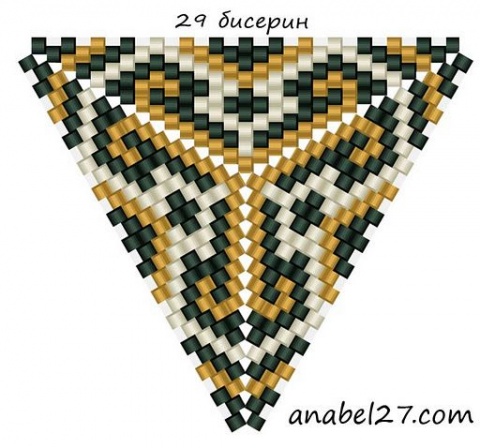Треугольник из бисера 25
