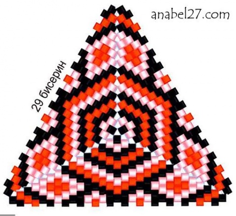 Треугольник из бисера 26