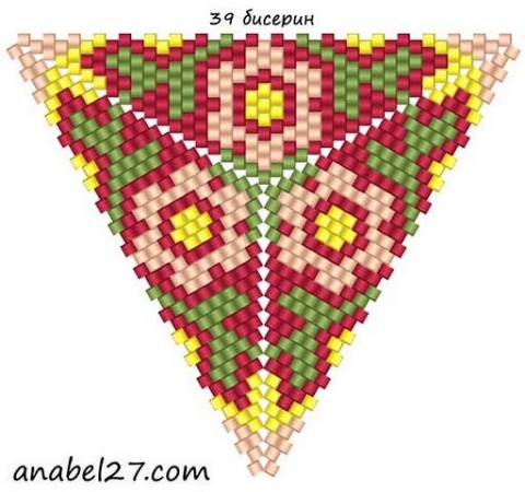 Треугольник из бисера 16