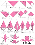 Оригами схема Краб